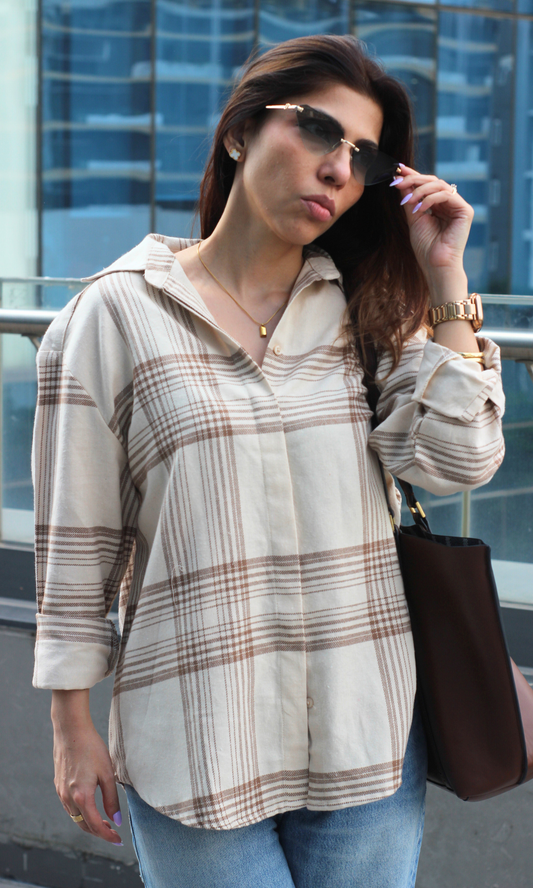 Caramel Cream Check Shirt