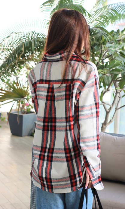 Cherry Plaid Checked Shirt