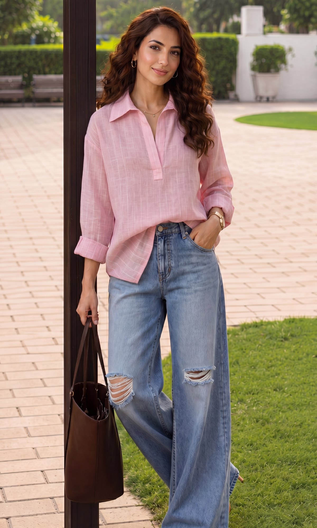 Blush Sheer Popover Top