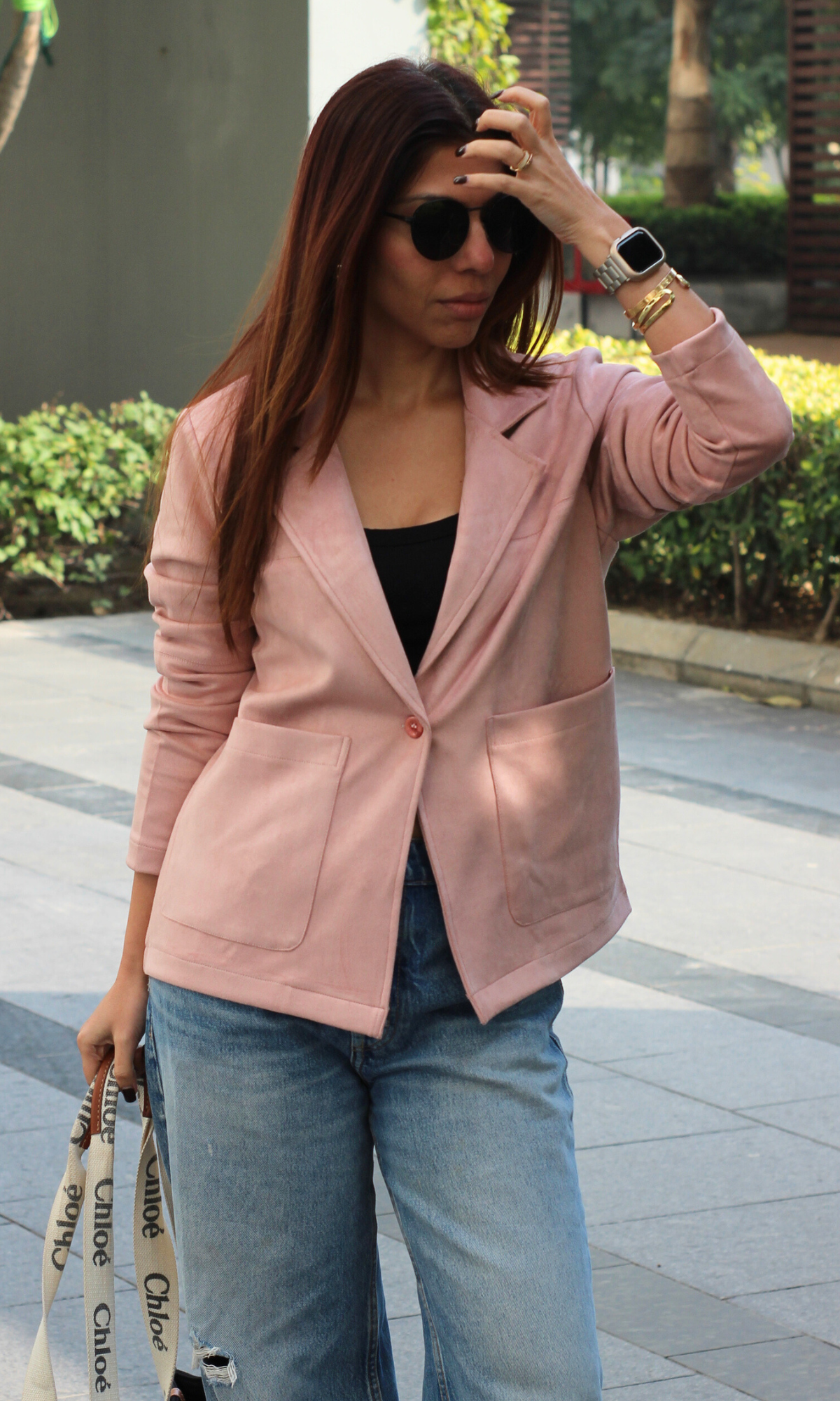 Baby Blush Suede Jacket