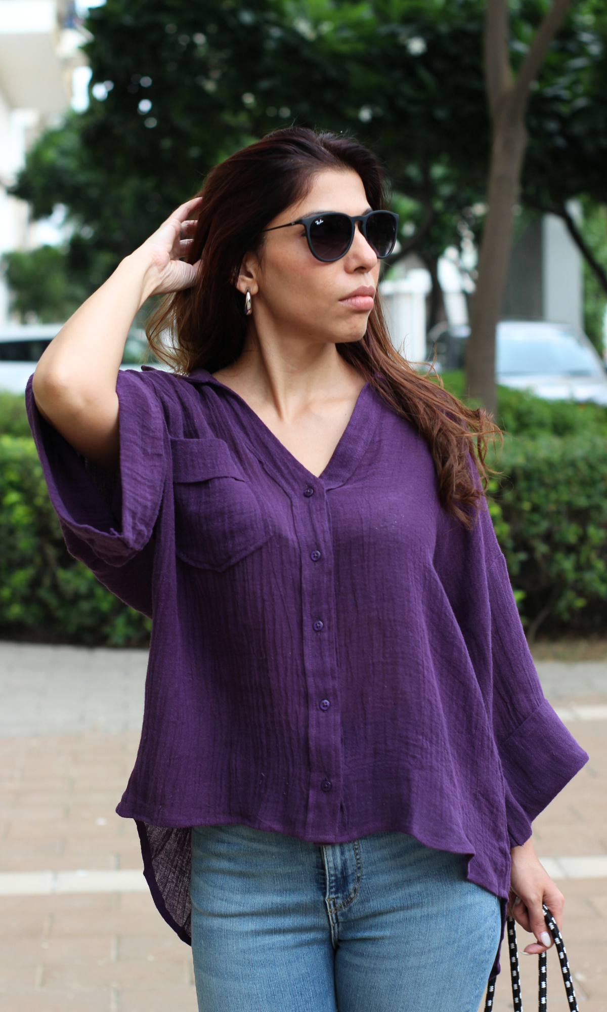 Midnight Purple Textured Shirt