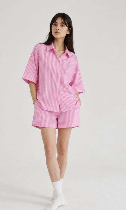 Pink Pinstripe Nightsuit