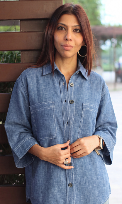 Cotton Weave Utility Shirt
