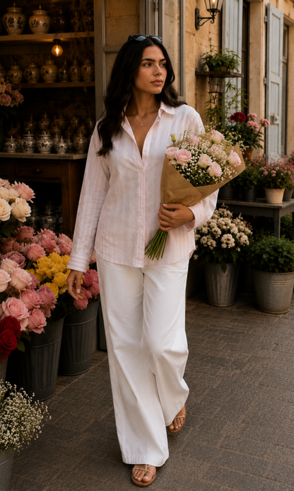 Lilac Stripe Relaxed Shirt