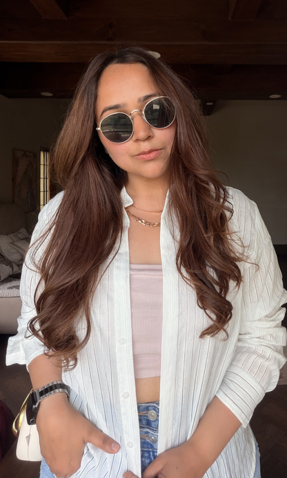 White Line Semi-Sheer Shirt