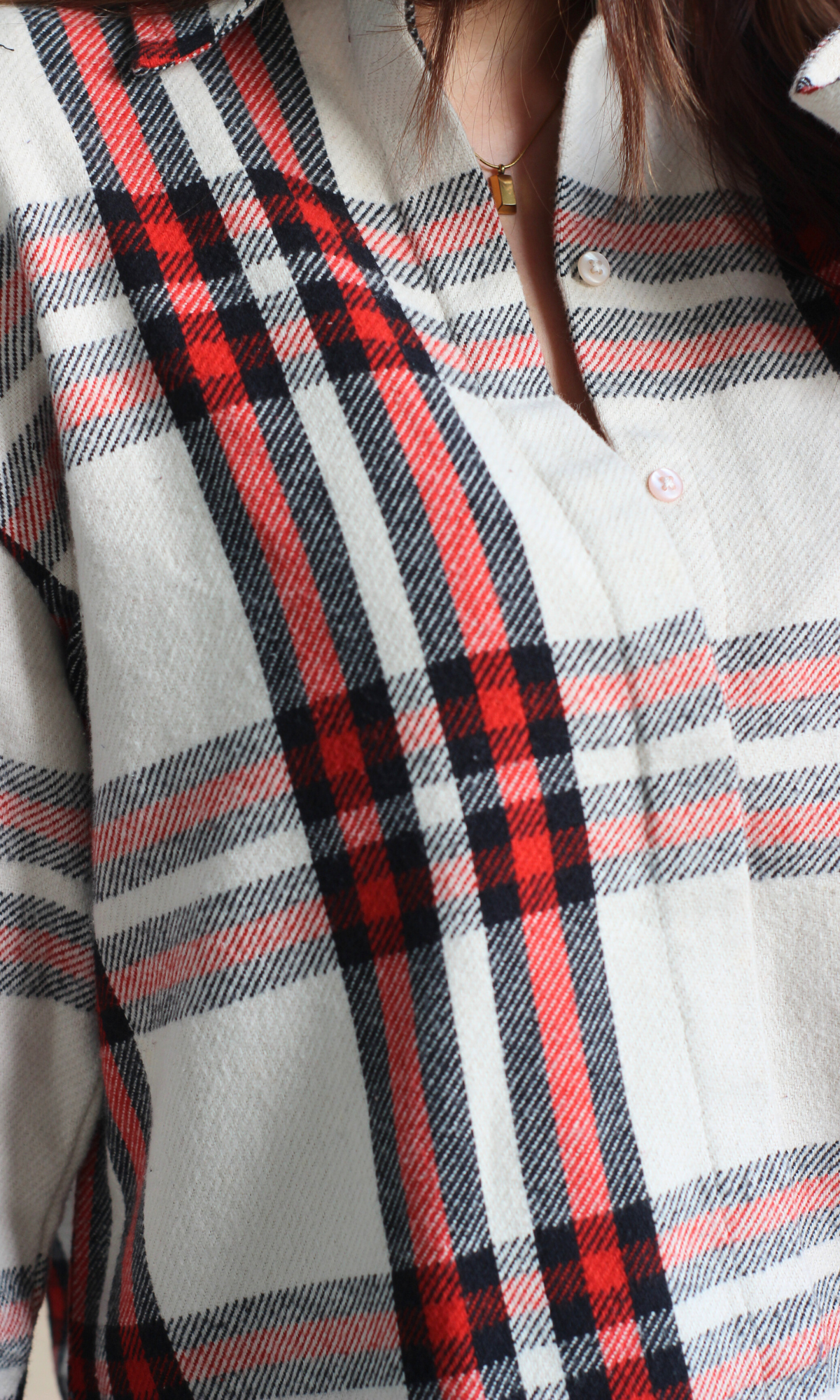 Cherry Plaid Checked Shirt