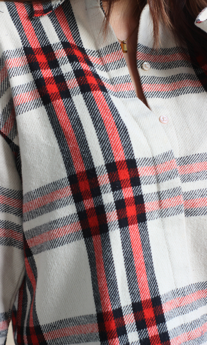 Cherry Plaid Checked Shirt