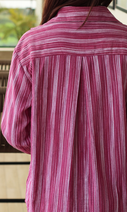 Soft Red Striped Shirt