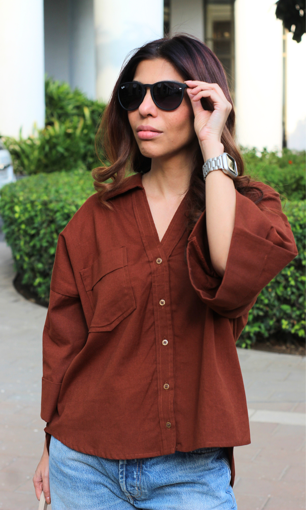 Chocolate Brown Cotton Shirt