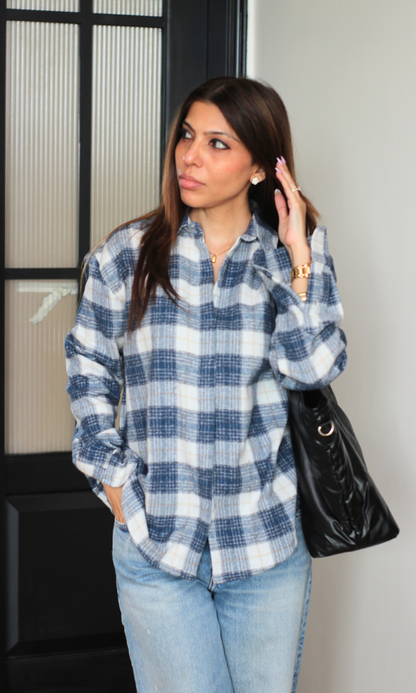 Denim Frosted Checked Shirt