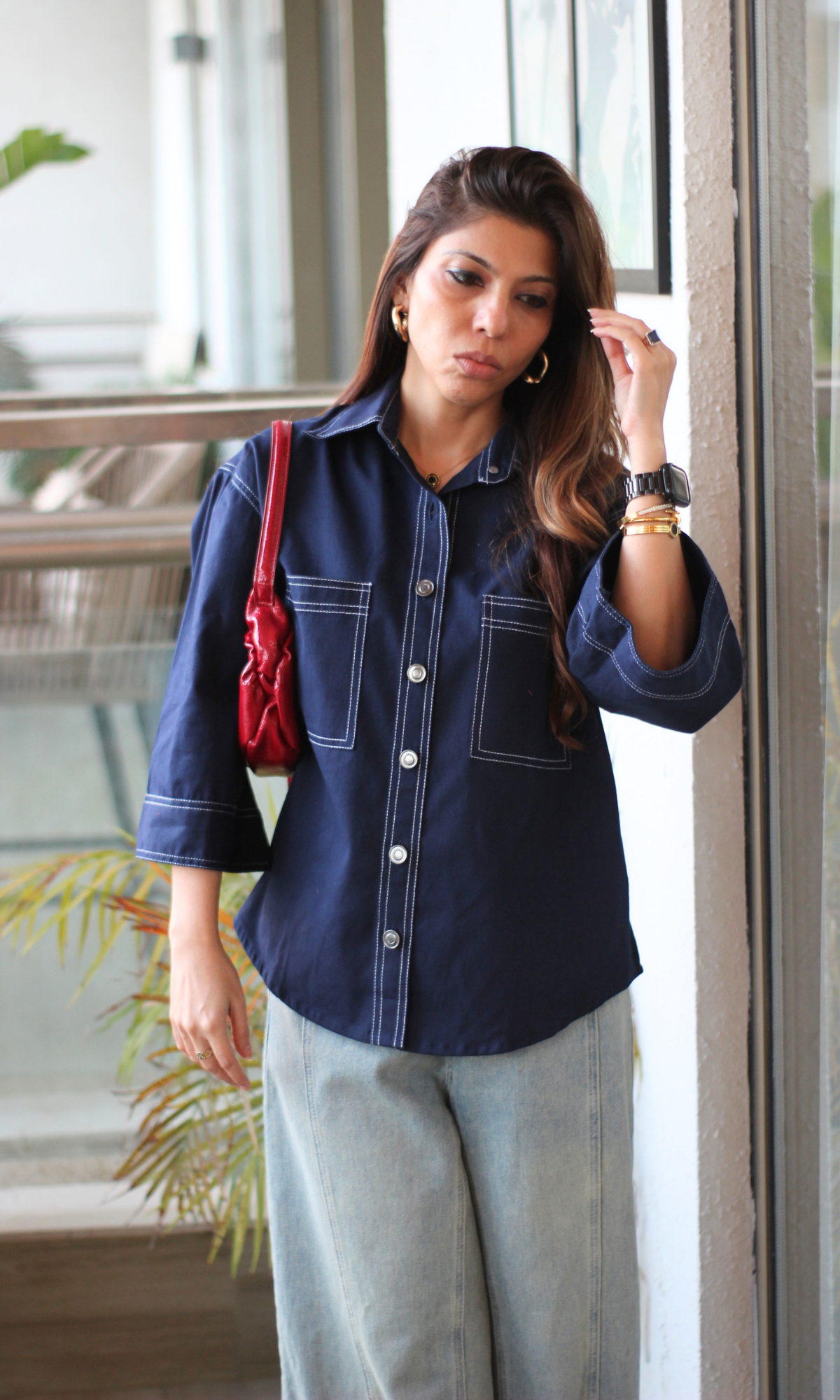 Thread Detail Deep Cobalt Shirt