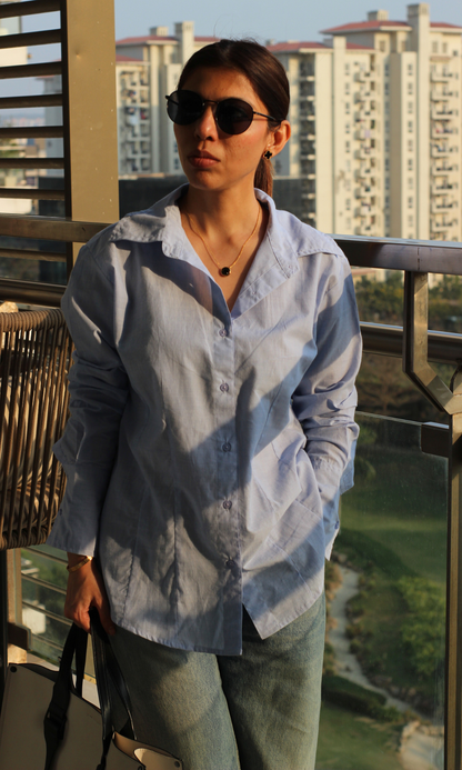 Cloud Blue Structured Shirt