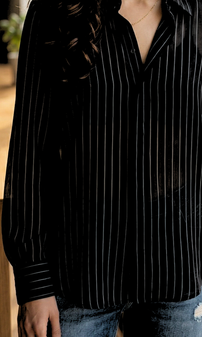 Midnight Line Semi-Sheer Shirt