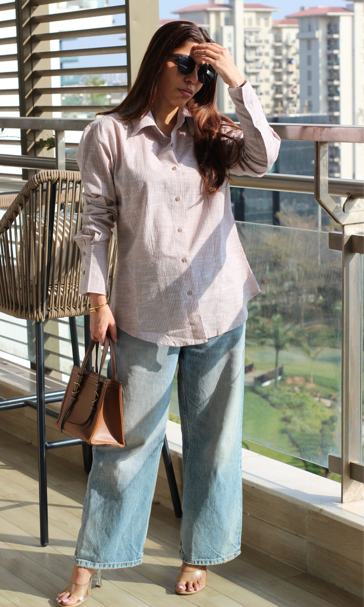 Oat Striped Structured Shirt