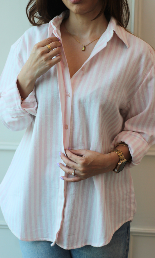 Rose Pinstripes Shirt