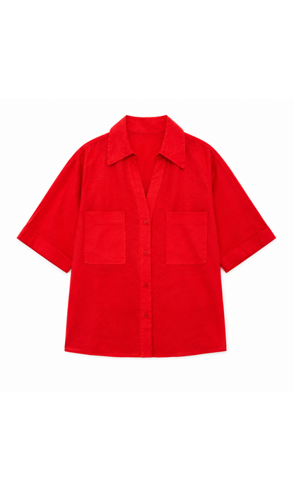 Burnt Orange Loose Shirt