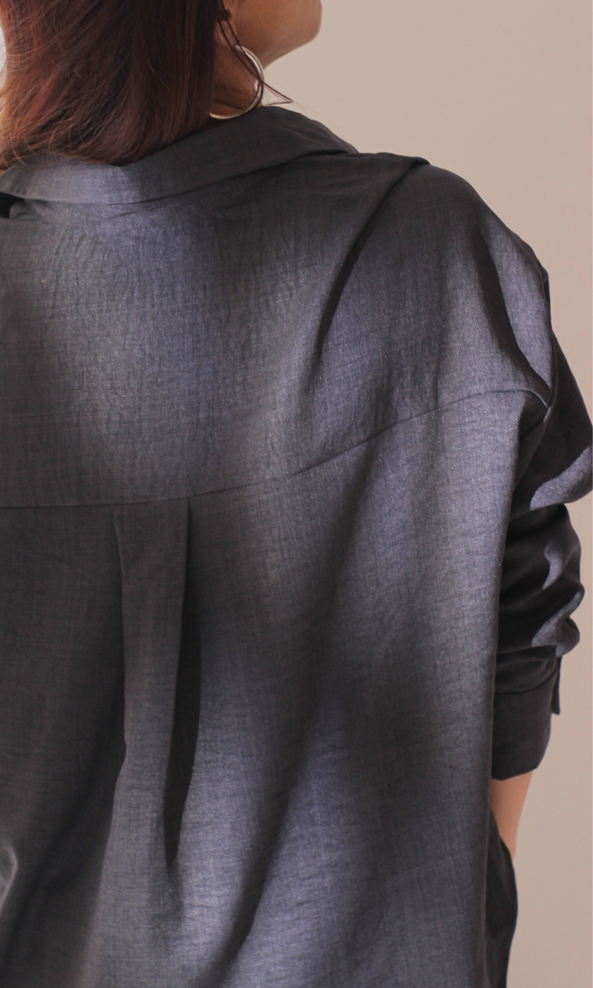 Grey Knot Detail Shirt