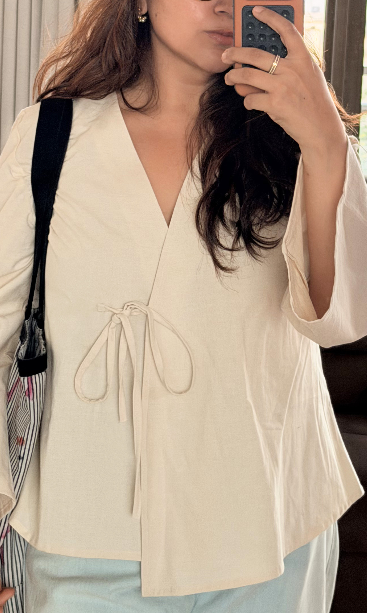 Ivory Cotton Kimono Top