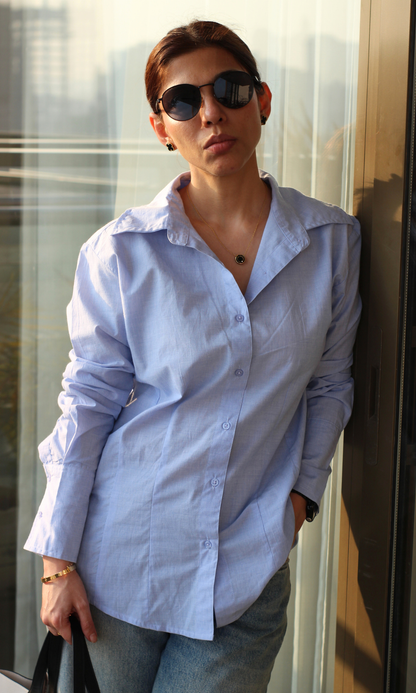 Cloud Blue Structured Shirt