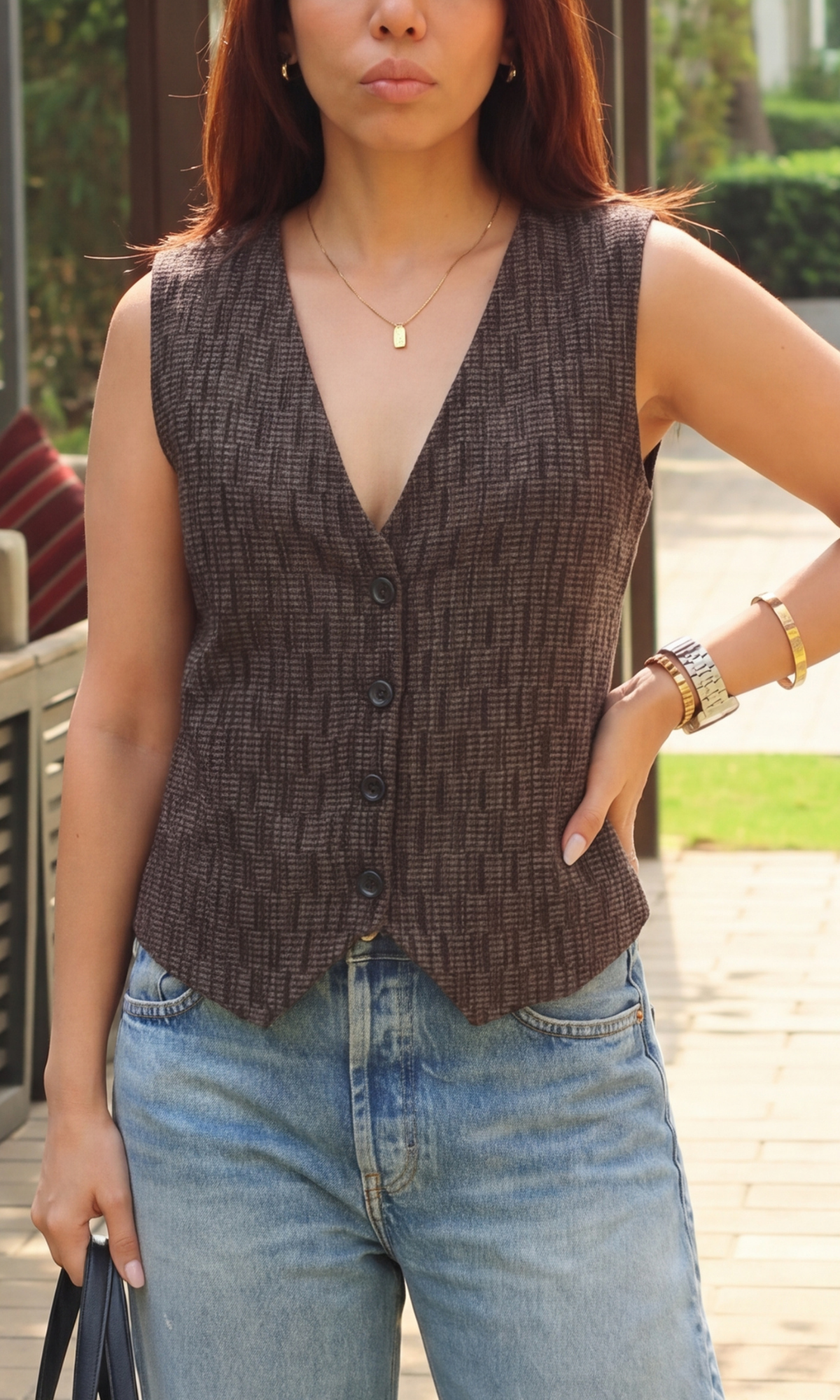 Coffee Brown Tailored Waistcoat