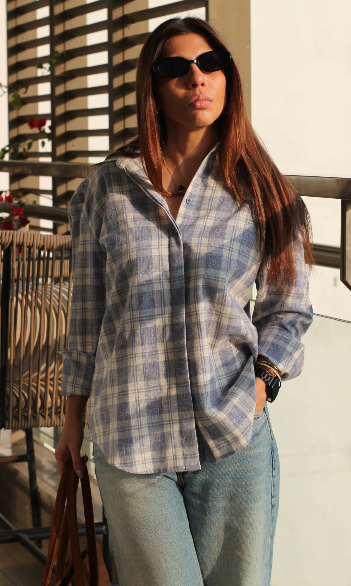 Blue Ivory Checked Shirt