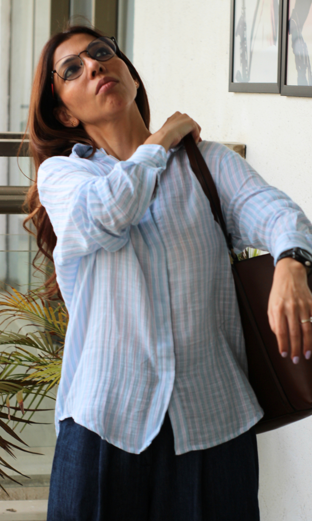 Sky Purple Striped Shirt
