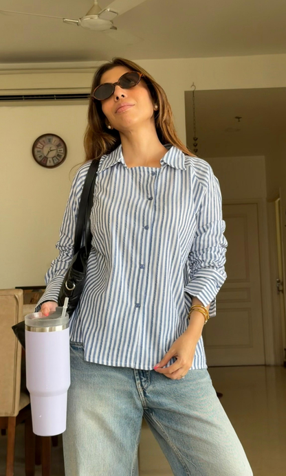 Blue Stripe Box Shirt