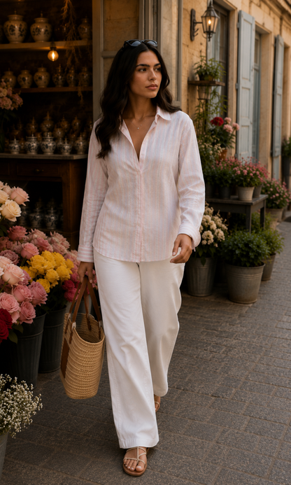 Lilac Stripe Relaxed Shirt