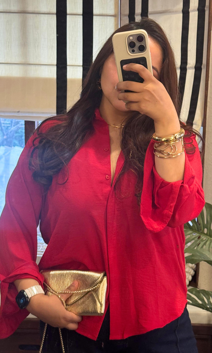 Scarlet Ease Flowing Shirt