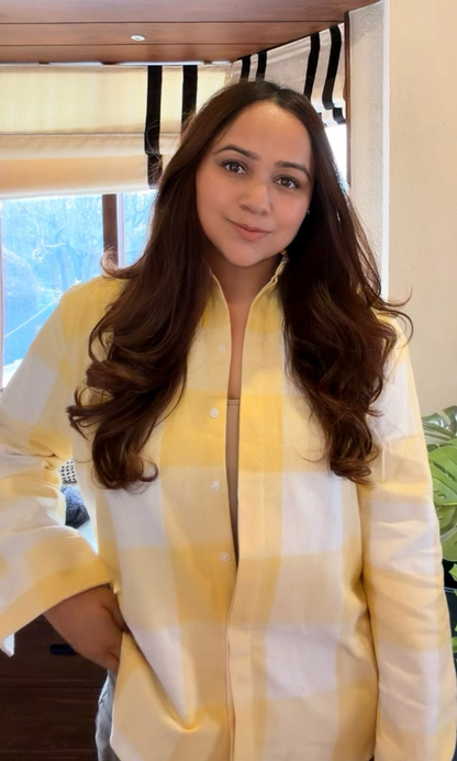Yellow Ivory Checked Shirt