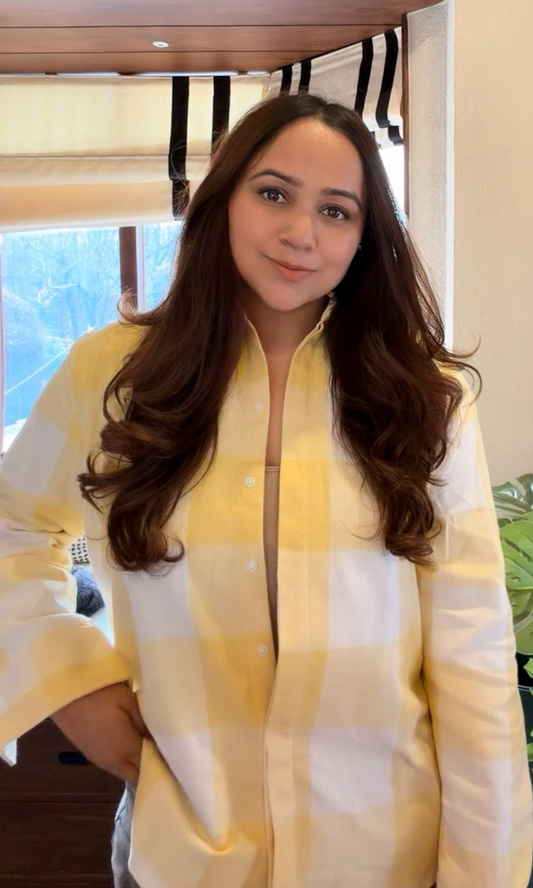 Yellow Ivory Checked Shirt