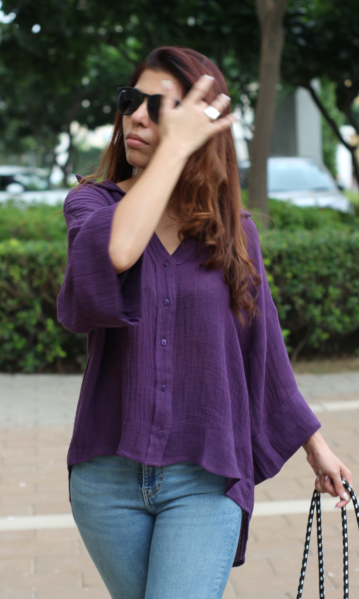 Midnight Purple Textured Shirt