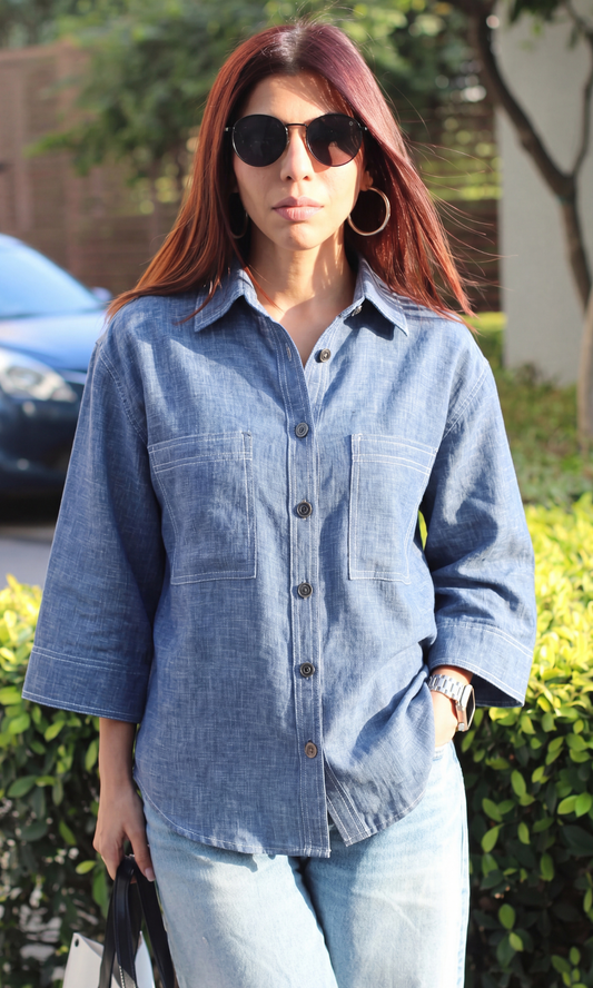 Cotton Weave Utility Shirt