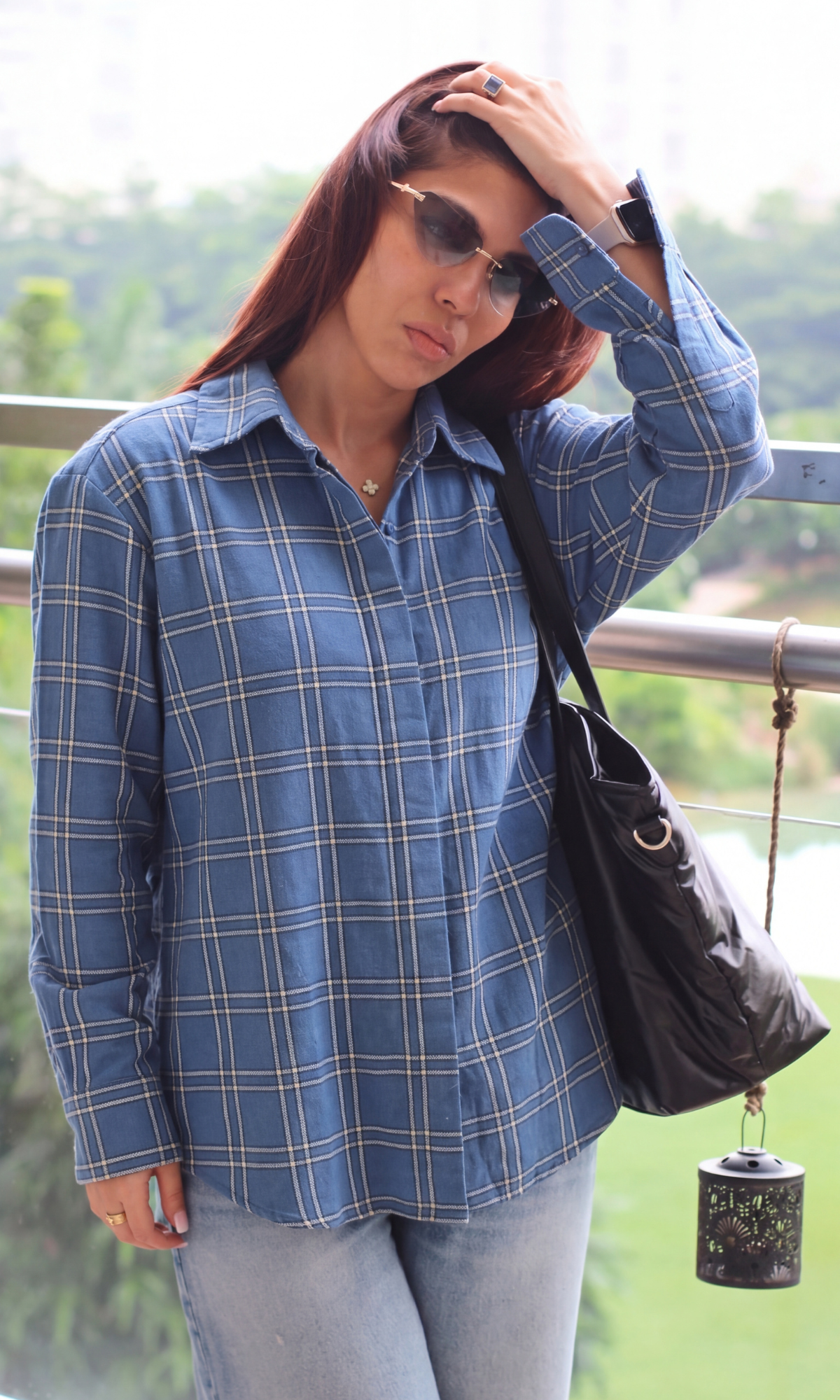 English Blue Checked Shirt