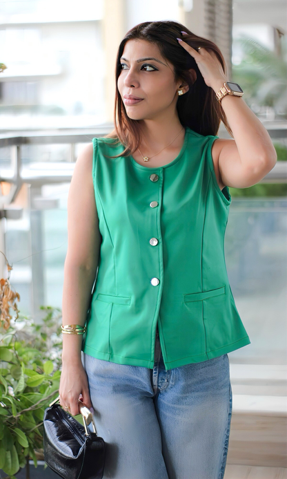 Kelly Round Neck Waist Coat