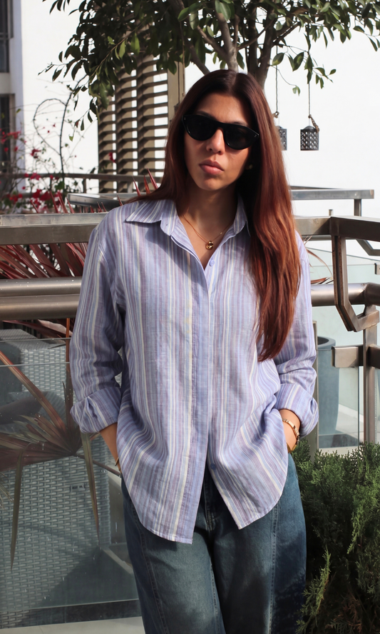 Soft Purple Linear Shirt
