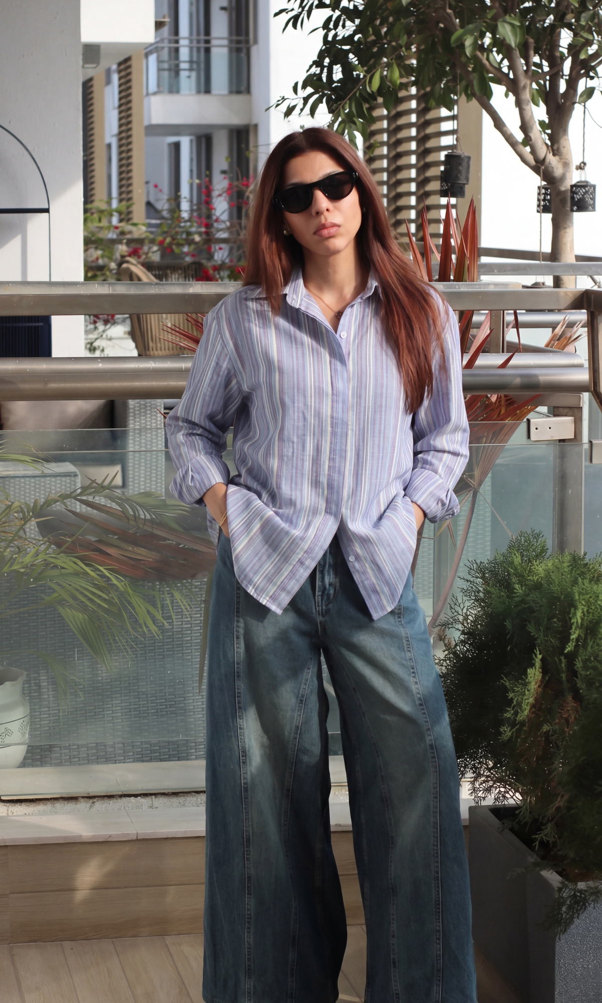 Soft Purple Linear Shirt