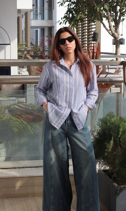 Soft Purple Linear Shirt
