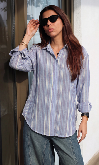 Soft Purple Linear Shirt