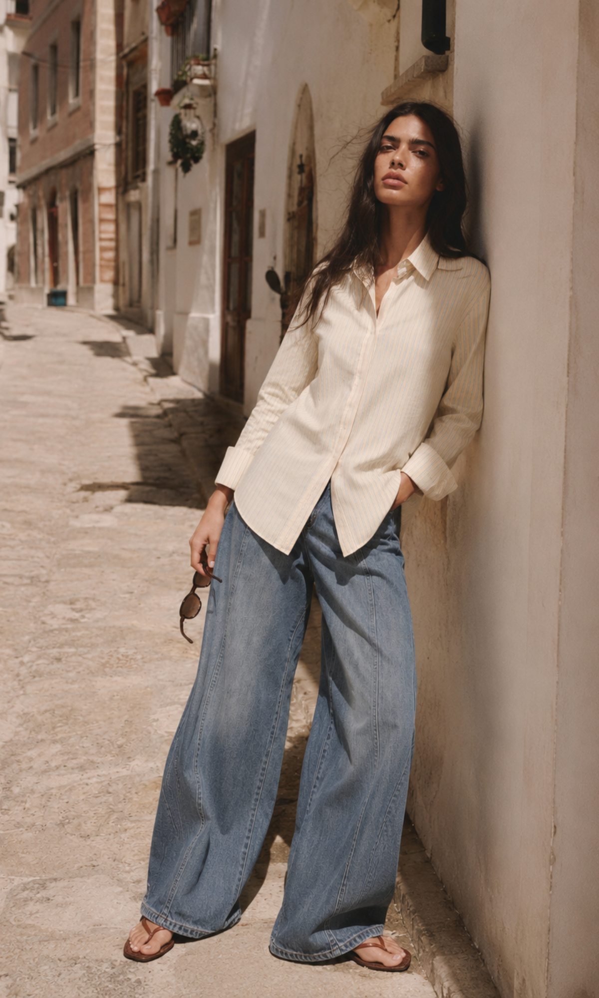 Yellow Stripe Cotton Shirt