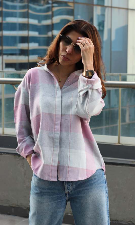 Rose Quartz Checked Shirt