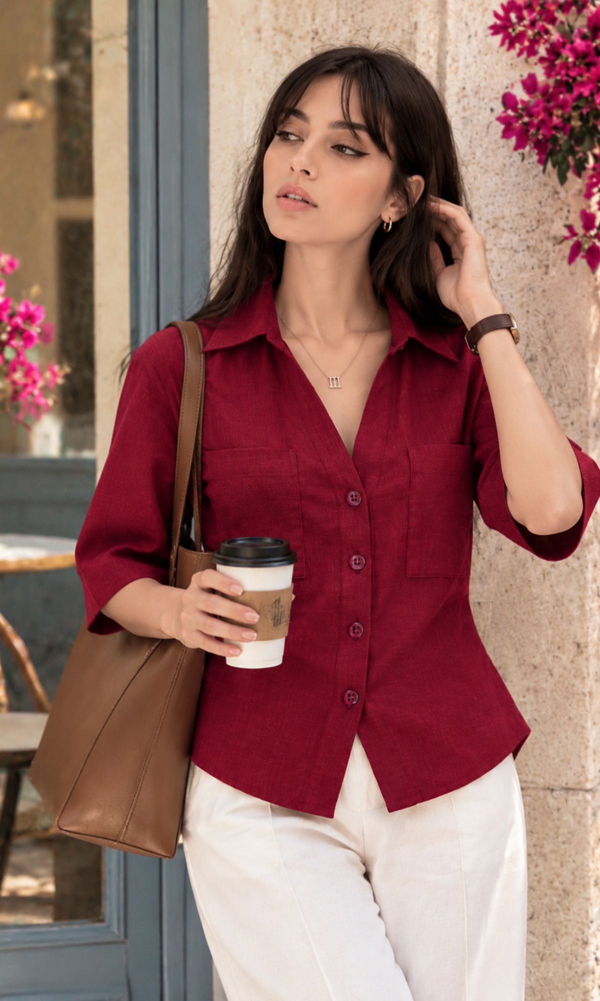 Chili Red Loose Shirt