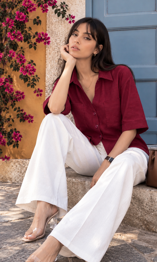 Chili Red Loose Shirt