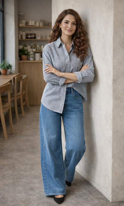 Charcoal Grey Stripe Shirt