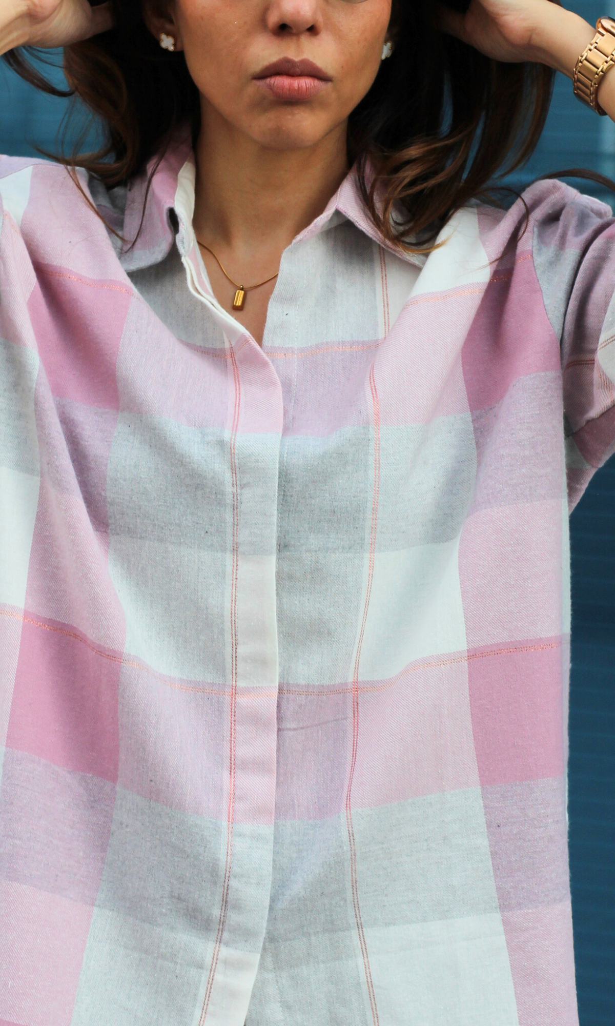 Rose Quartz Checked Shirt