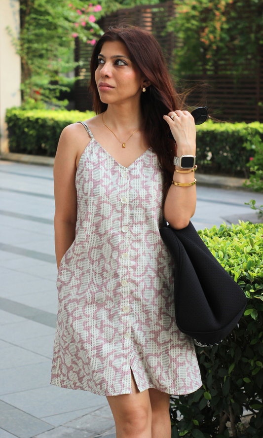 Blush Animal Noodle Strap Summer Dress
