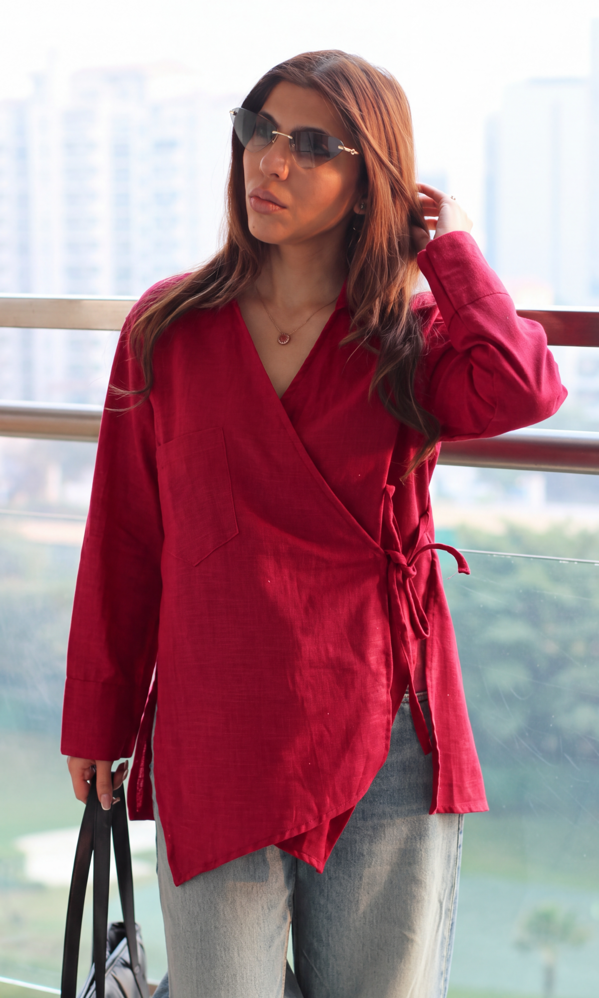 Watermelon Cuts Detail Kimono Top