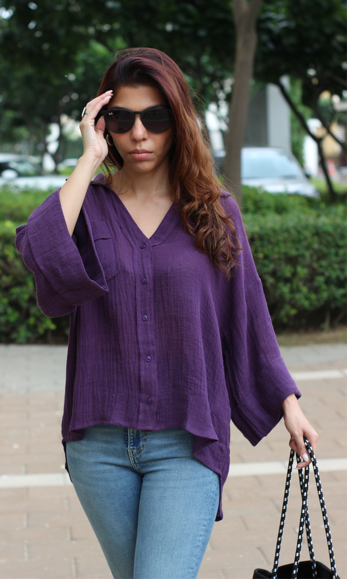 Midnight Purple Textured Shirt