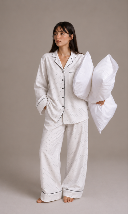 Cotton Polka Dot Pajama Set