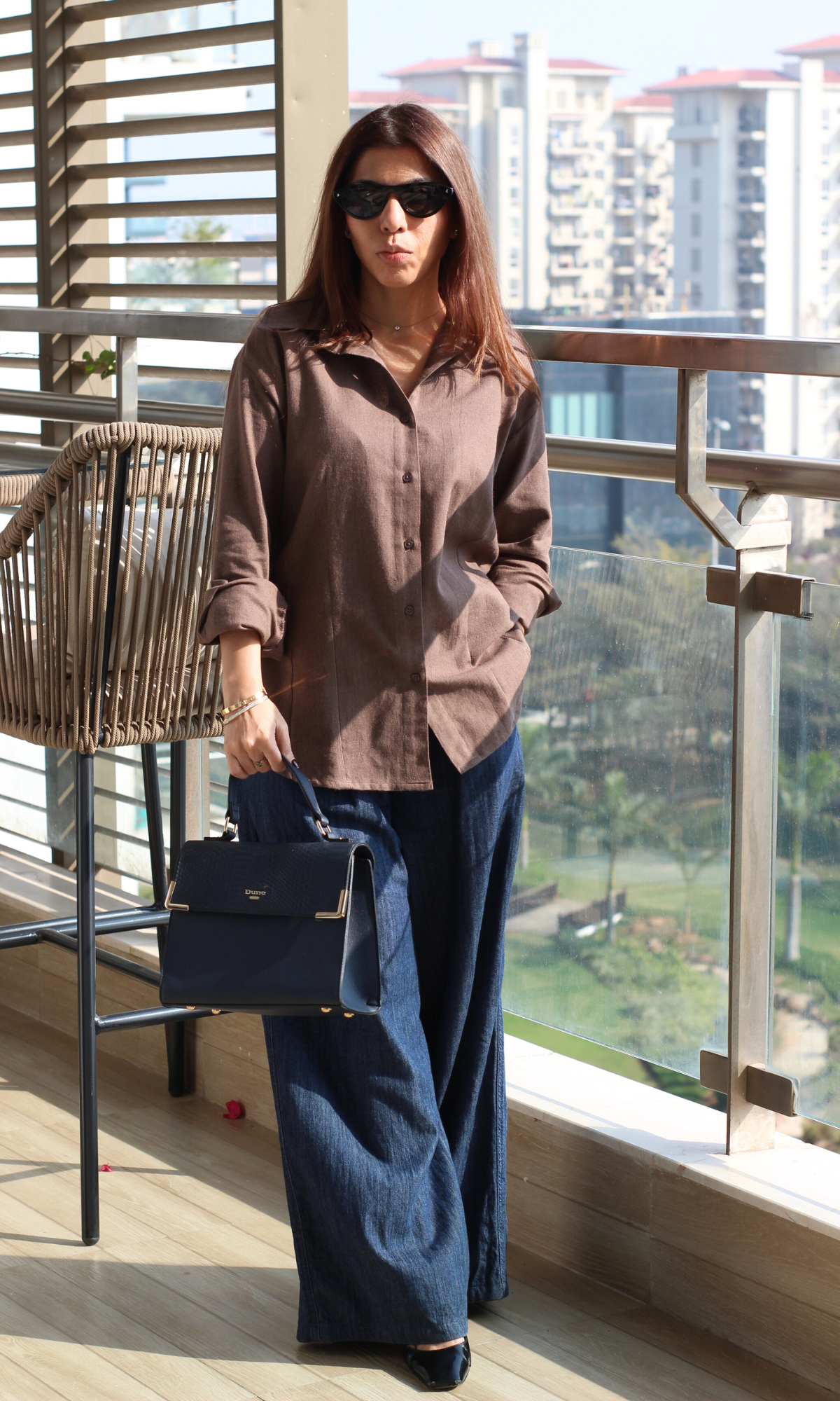 Cocoa Cotton Structured Shirt